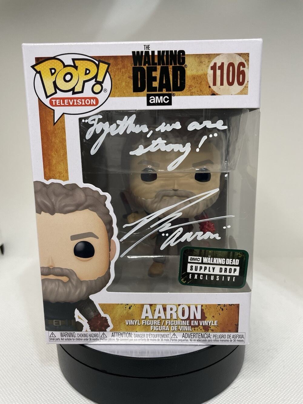 Funko Pop! The Walking Dead Aaron #1106 Exc AMC Signed by Ross Marquand W/ JSA